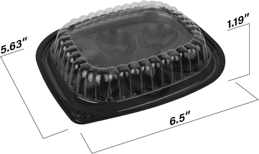 MT Products Clear Deviled Egg Containers Holds 12 Eggs 10.2" x 7.4" x 1" - Durable Egg Platter Tray (Pack of 12) - Made in the USA