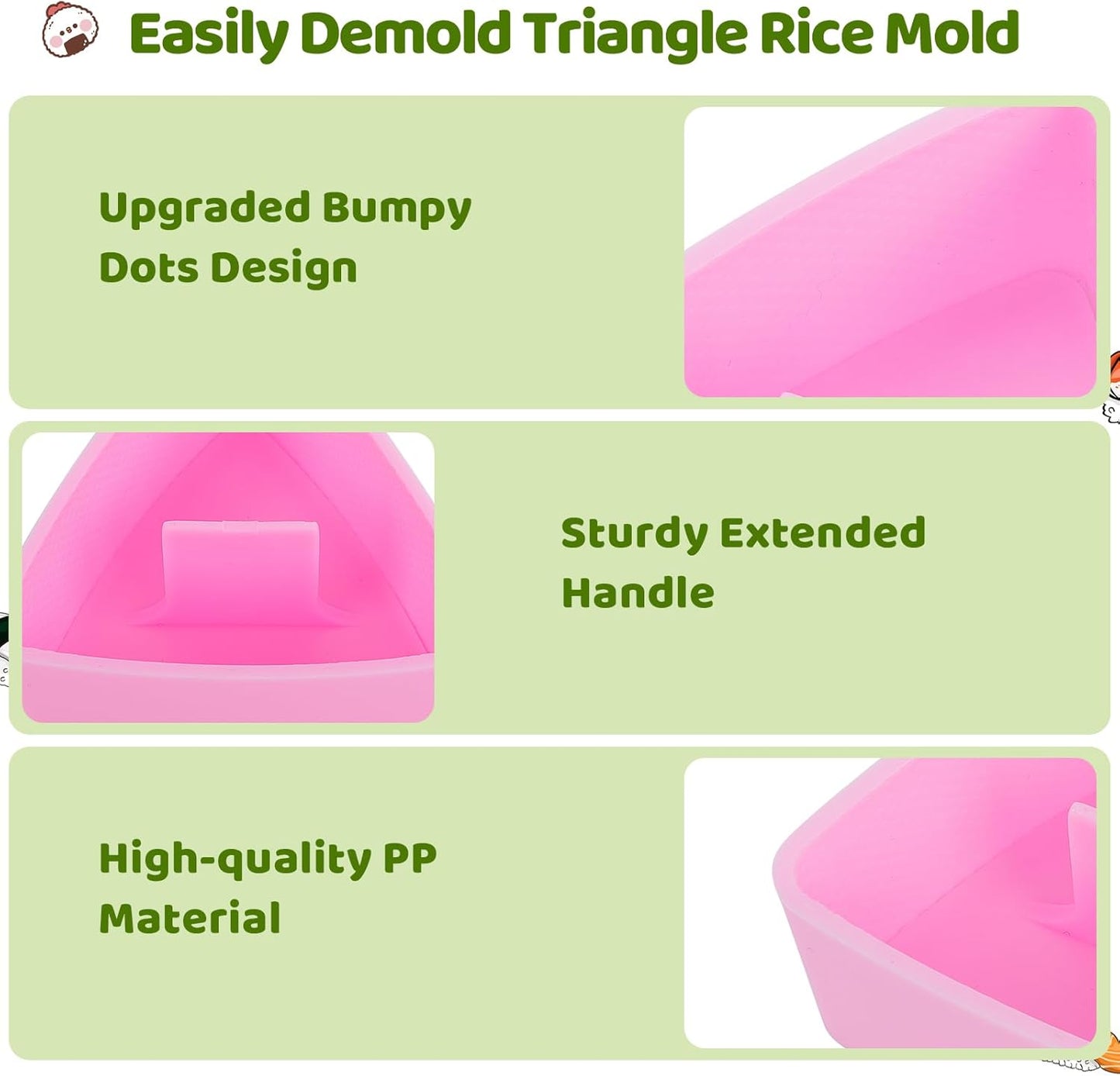 Rice Ball Molds 21PCS Onigiri Mold Set Cute Animal Sushi Molds Rice Shaper Rice Ball Shaker Bento Box Accessories DIY with Nori Seaweed Punch Cutter Food Picks