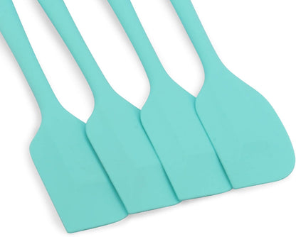 Silicone Spatula 4-piece Set, Heat-Resistant Spatulas, Non-stick Rubber Spatulas with Stainless Steel Core