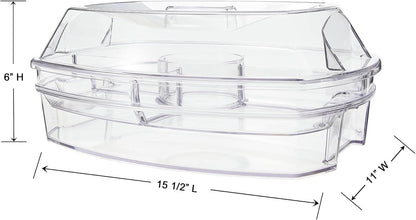 Prodyne Ice Party Platter, 15 1/2" x 11" x 6", Clear