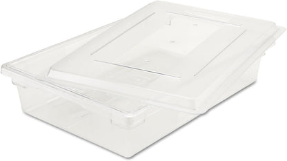 Rubbermaid Commercial Products Polycarbonate Food Storage Box/Tote, 2 Gallon, Clear, for Restaurant/Kitchen/Cafeteria