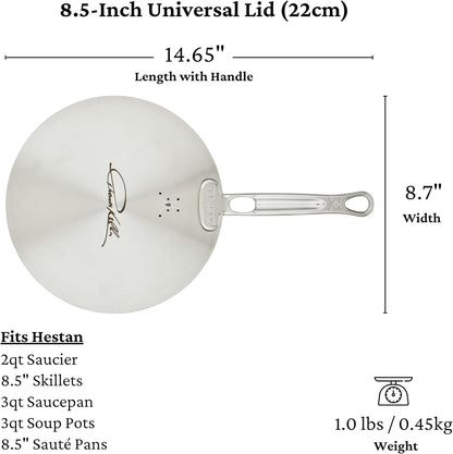 Thomas Keller Insignia by Hestan - Stainless Steel 8.5" Universal Lid