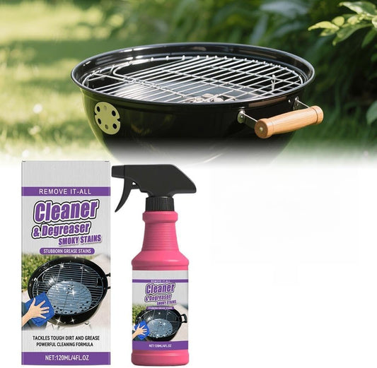 Fast-Acting Heavy-Duty Grill Degreaser Spray, Fast Acting Heavy Duty Grill Degreaser, Barbecue Grills Rack Cleaner, 120ml/4fl.0z, Kitchen Cleaners for All Stubborn Oil Stains