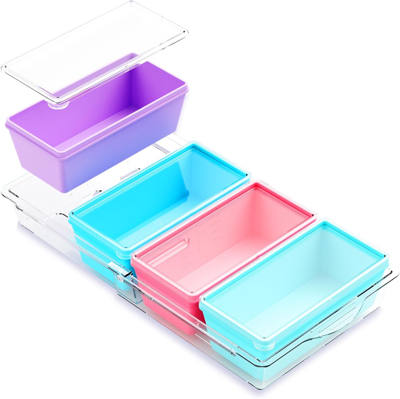Gemice 1-Cup Silicone Freezer Molds with Lids, Individual 4-Pack Portion Soup Cubes Freezer Trays for Food Storage, Oven & Dishwasher Safe, BPA-Free, Silicone Freezer Containers for Meal Prep