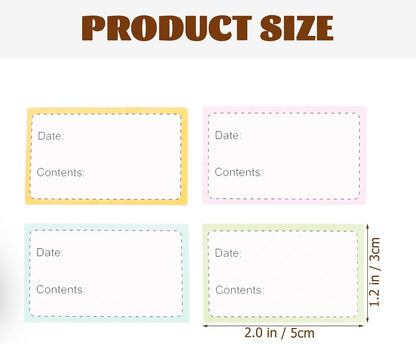 5 Rolls Multi-Function Date Labels Portable Food Storage Stickers for Office Kitchen Refrigerator Freezer Convenient Blank Bottle Stickers for Meal Prep Organization