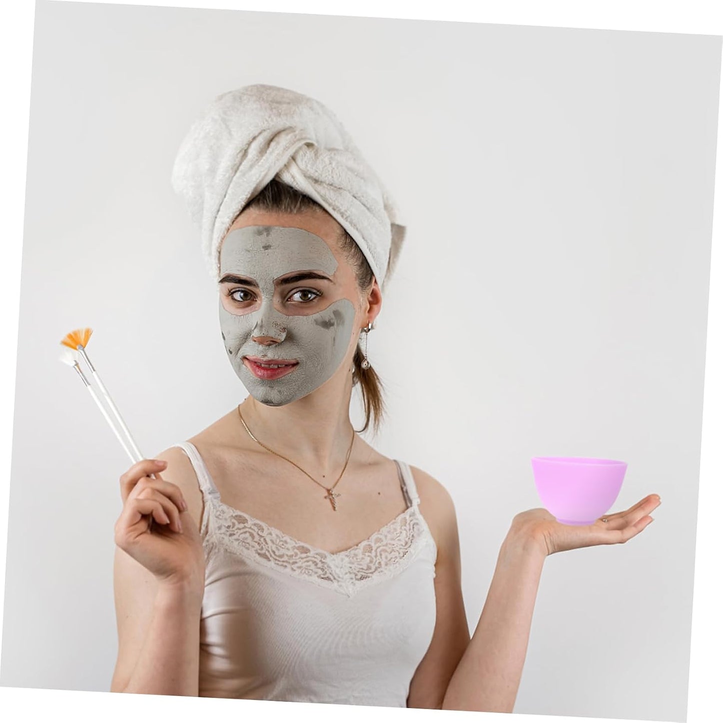 FOMIYES 6pcs Silicone Mask Mixing Bowl Diy Mask Tool Facial Bowl Mixing Tool Kit Silicone Makeup Spa Supplies