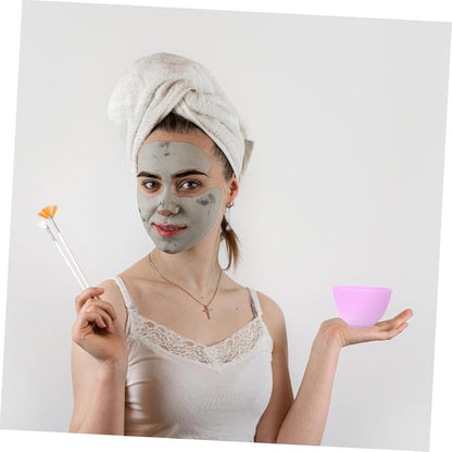 FOMIYES 6pcs Silicone Mask Mixing Bowl Diy Mask Tool Facial Bowl Mixing Tool Kit Silicone Makeup Spa Supplies