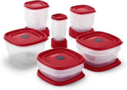 Rubbermaid EasyStore Large Containers, 18-Piece Set, Food Storage Containers with Lids