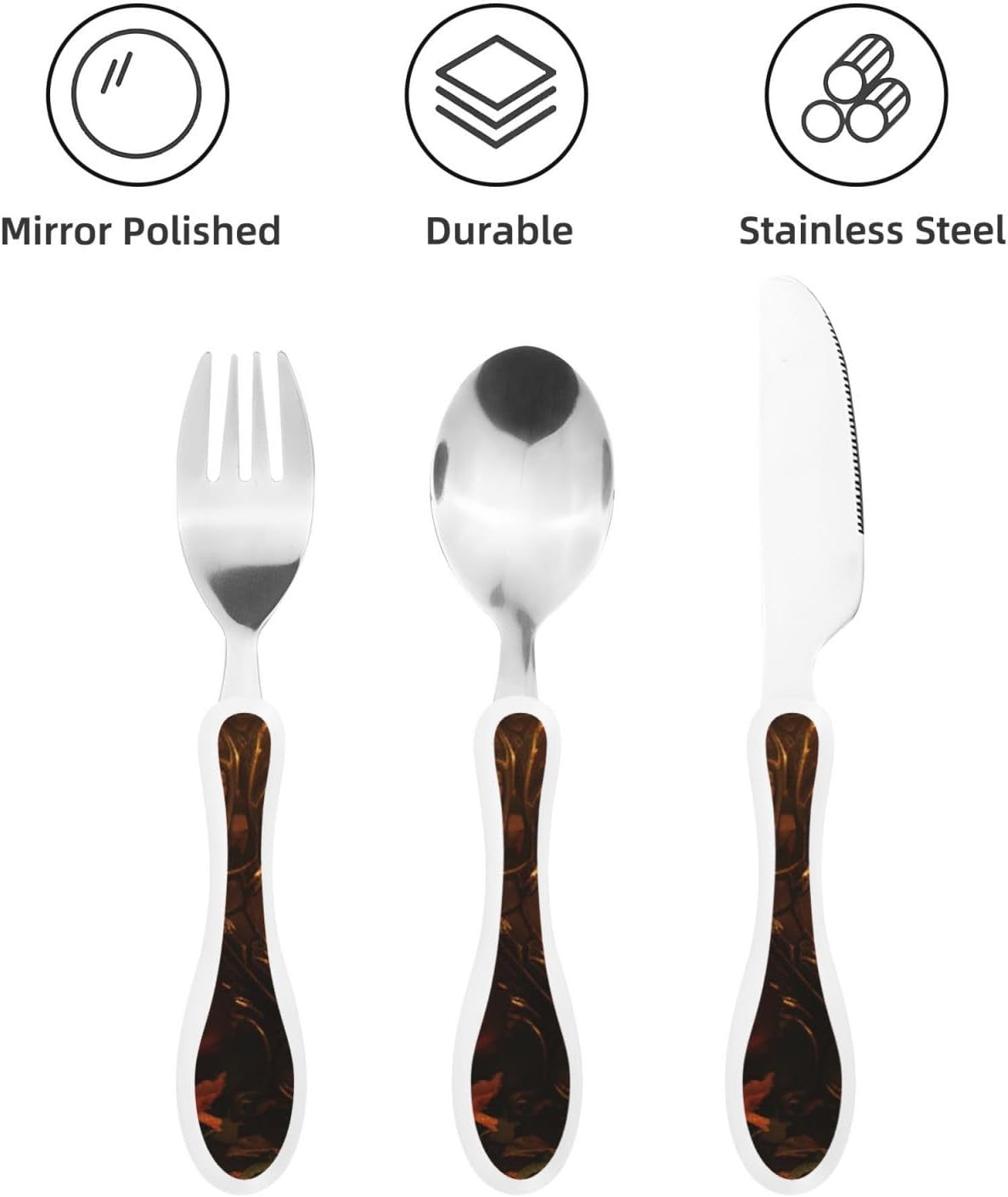 3-Piece Kids Silverware Set With Storage Case, Stainless Steel Reusable Children Safe Knife Spoon Fork Set Cartoon Cute Penguin Children Flatware Set For Kids Lunch Box