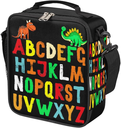 cfpolar Skull Skateboard Lunch Box for Boys Girls, Insulated Lunch Bags for Kids Reusable Mini Cooler Lunch Tote Lunchbox Thermal Meal Tote Kit with Shoulder Strap for Work School Picnic