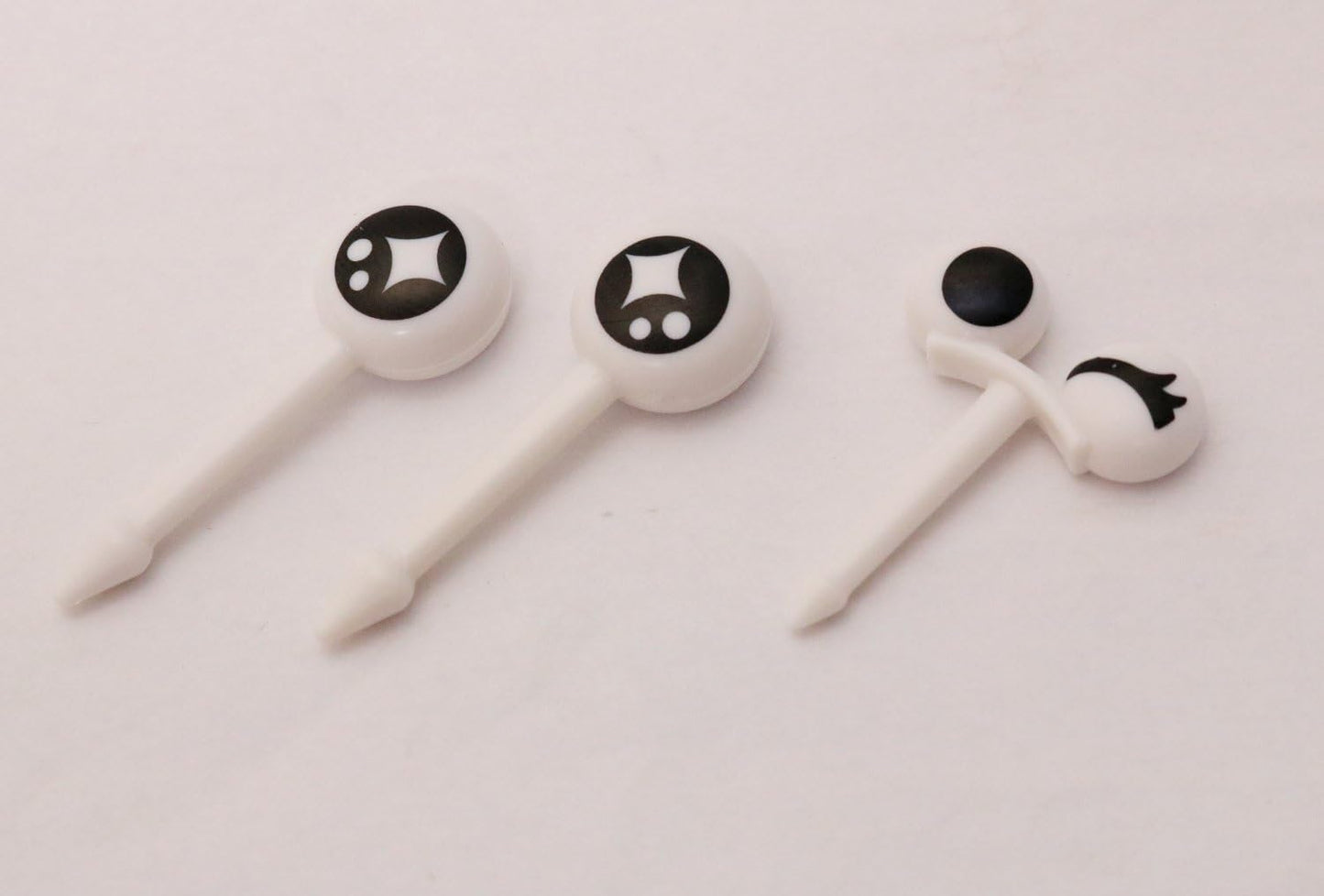 Torune P-3100, Medama Food Picks, 10 Picks, Black and White