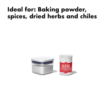 OXO Good Grips POP Container - Airtight Food Storage - Small Square Short 1.1 Qt Ideal for 1 lb of brown sugar or confectioner's sugar