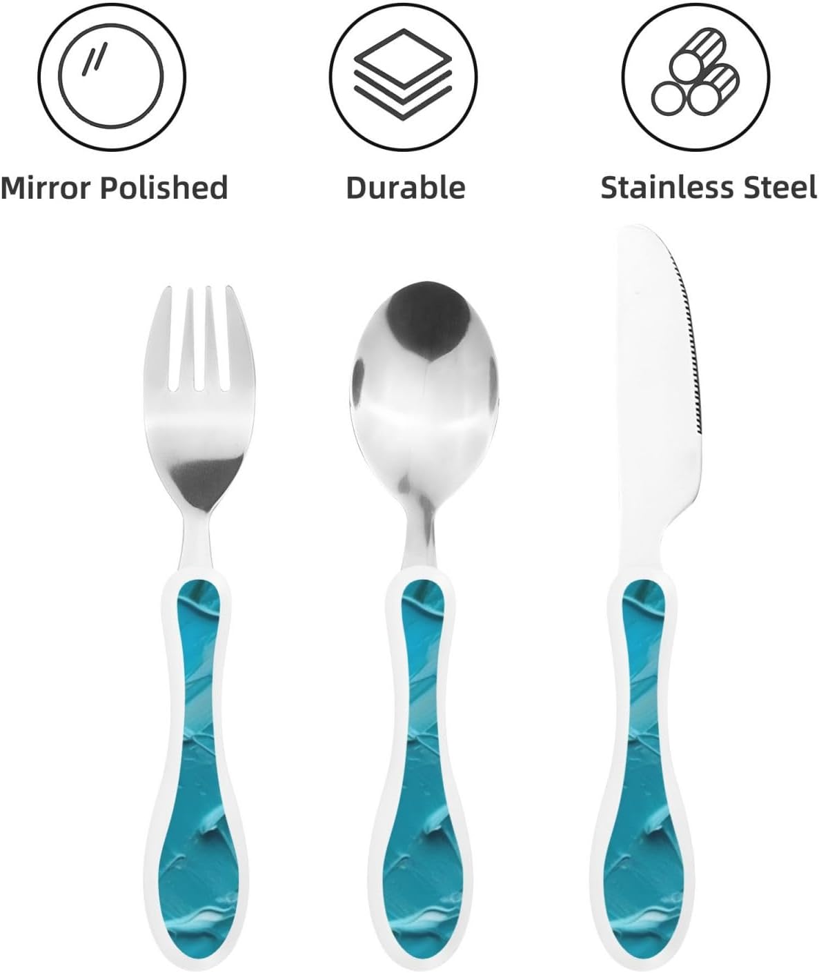 3-Piece Kids Silverware Set With Storage Case, Stainless Steel Reusable Children Safe Knife Spoon Fork Set Shih Tzu Dog Children Flatware Set For Kids Lunch Box