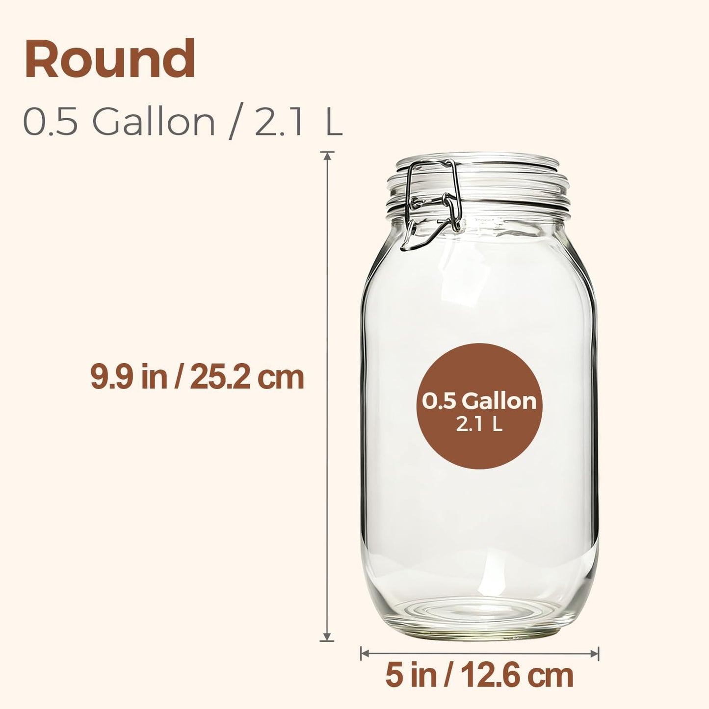 ComSaf Glass Pantry Jars with Airtight Lids 0.7 Gallon 2 Pack Wide Mouth | Flour sugar rice, Sourdough pickling, Pantry organization, Scoop included, Baking supplies, Bulk food storage, Large capacity