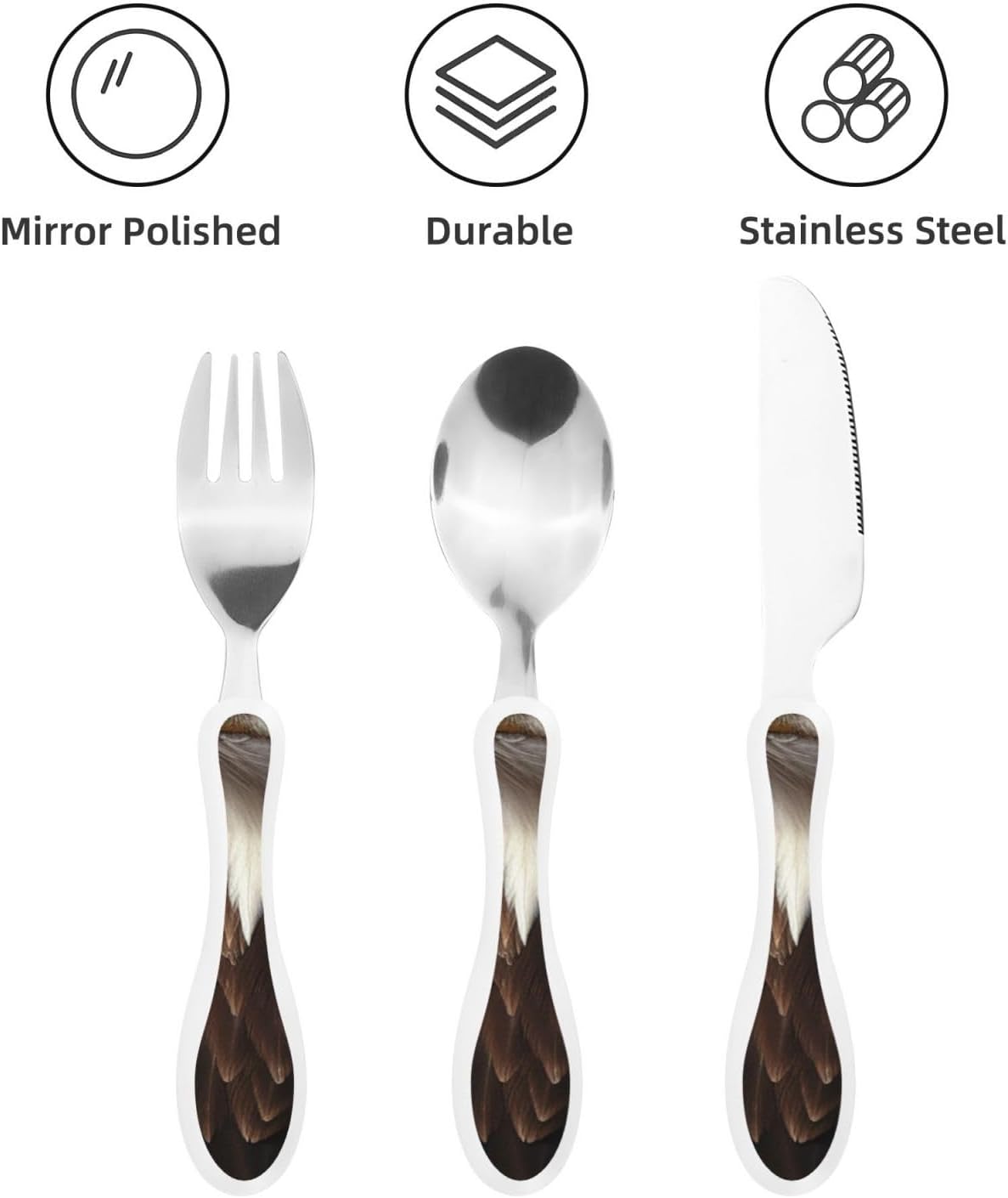 3-Piece Kids Silverware Set With Storage Case, Stainless Steel Reusable Children Safe Knife Spoon Fork Set Astronaut Cat Fish Children Flatware Set For Kids Lunch Box