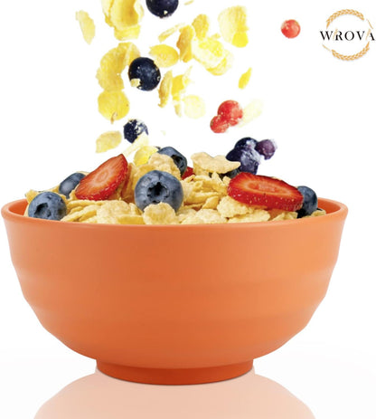 Wheat Straw Bowl Sets,8 PCS Unbreakable Cereal Bowl 26 OZ,Microwave and Dishwasher Safe Bowls,Bowl Sets for Camping and Picnic BPA Free Colorful Salad Bowls for Serving Soup,Oatmeal and Fruit Etc…