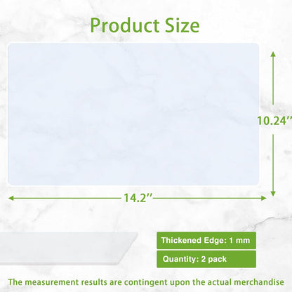 Large Silicone Mats for Kitchen Counter: 14” x 20”(1mm) Clear Non-slip Waterproof Countertop Protector Liner - Non-Stick Baking Mat - Heat Resistant Placemat for Pastry Translucent (2/Pack)