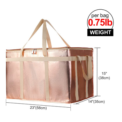 Bodaon Insulated Food Delivery Bag, XXXL Pizza Delivery Bags for Hot and Cold Food, Commercial, Large Capacity Reusable Warming Bag, Catering Cooler Bag for Rideshare, Warmers for Parties (Black, 1Pk)