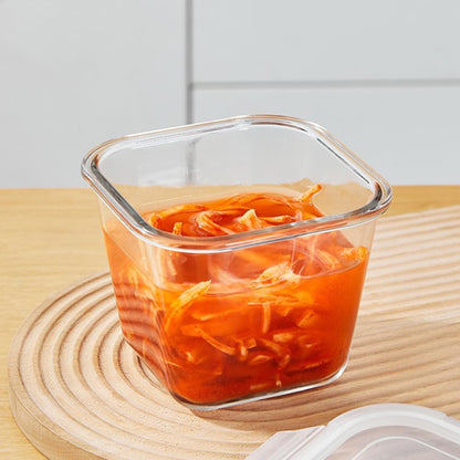 H.JSS WDJS 3Cup Round Glass Food Storage Containers with Airtight lids, 23oz Glass Meal Prep Containers, Heat-Resistant BPA-Free for Soup Leftover, Microwave, Dishwasher and Fridge Safe (white-4Pack)