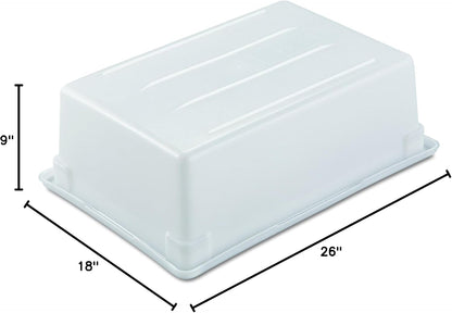 Rubbermaid Commercial Products Polycarbonate Food Storage Box/Tote, 2 Gallon, Clear, for Restaurant/Kitchen/Cafeteria