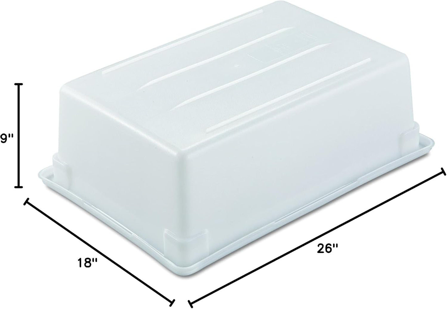Rubbermaid Commercial Products Polycarbonate Food Storage Box/Tote, 2 Gallon, Clear, for Restaurant/Kitchen/Cafeteria