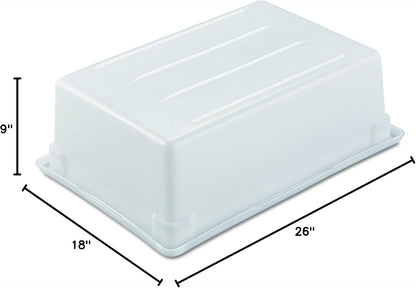 Rubbermaid Commercial Products Polycarbonate Food Storage Box/Tote, 2 Gallon, Clear, for Restaurant/Kitchen/Cafeteria