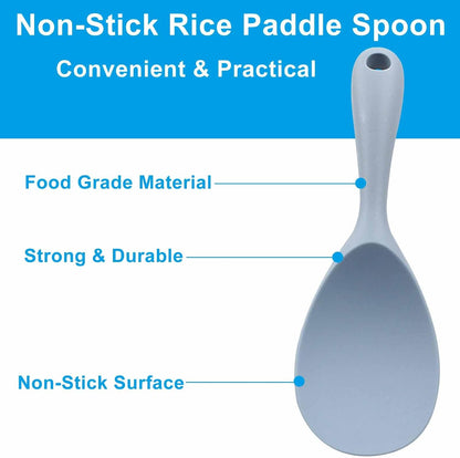 2Pcs Silicone Rice Paddle, Gray