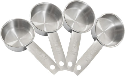 4 PCS 1/4 Cup Stainless Steel Pet Food & Measuring Scoop