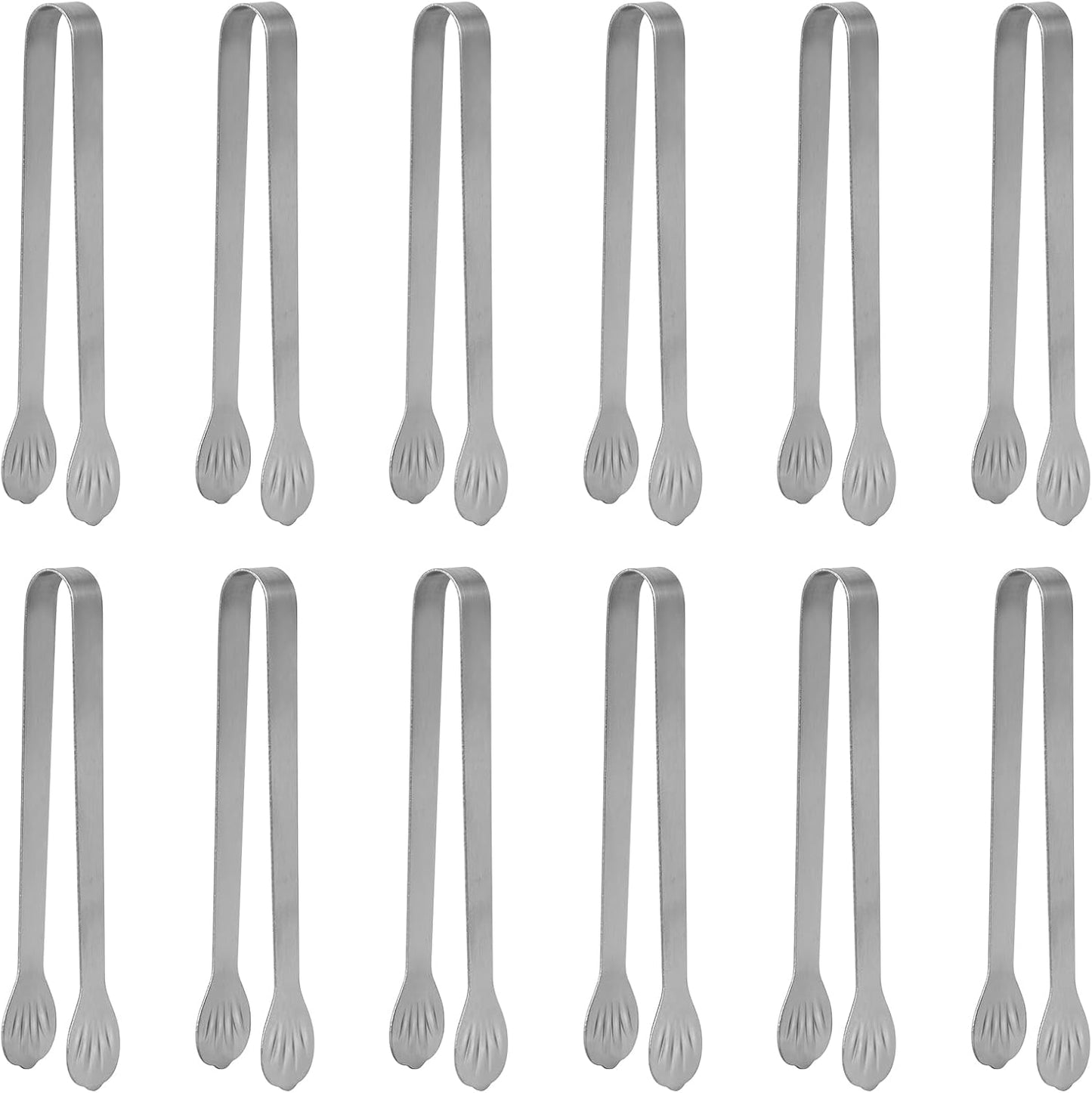 Serving Tong Kitchen Tongs,Buffet Tongs, Stainless Steel Food Tong Serving Tong,small tongs 6 Pack (7 Inch)