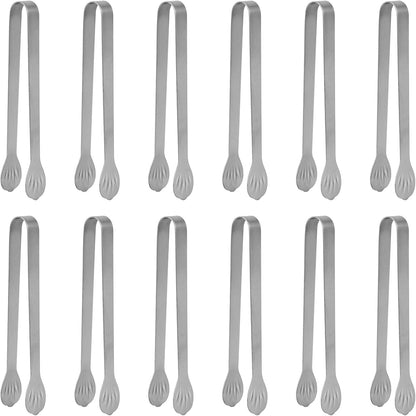 Serving Tong Kitchen Tongs,Buffet Tongs, Stainless Steel Food Tong Serving Tong,small tongs 6 Pack (7 Inch)