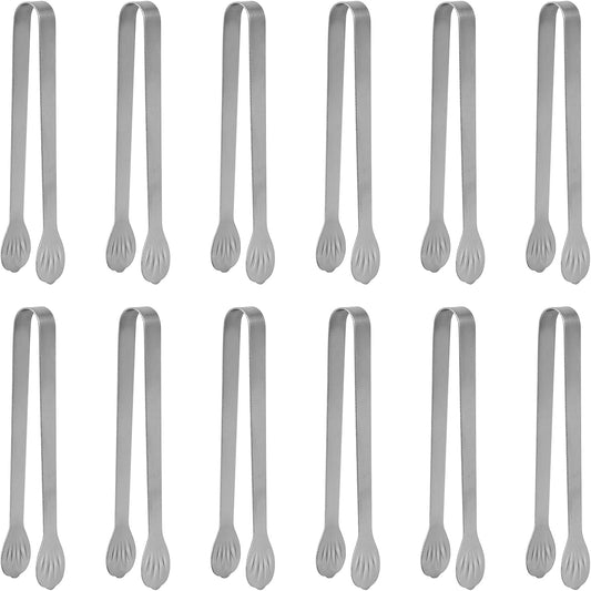 Serving Tong Kitchen Tongs,Buffet Tongs, Stainless Steel Food Tong Serving Tong,small tongs 6 Pack (7 Inch)