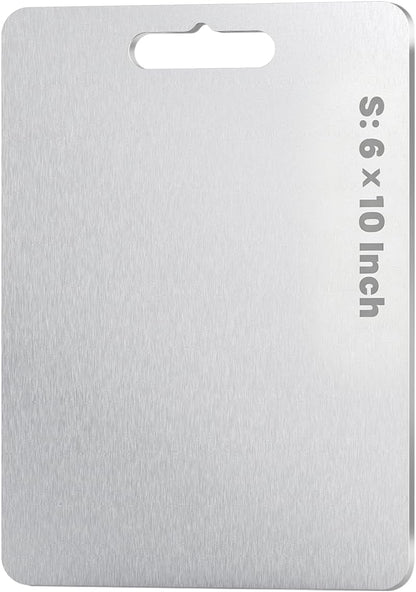 Titanium Cutting Board Set of 3 (S+M+L), 100% Pure Titanium Kitchen Cutting Boards, Double-Sided Chopping & Serving Board for Meat, Vegetables & Cheese, Lightweight, Durable & Dishwasher Safe