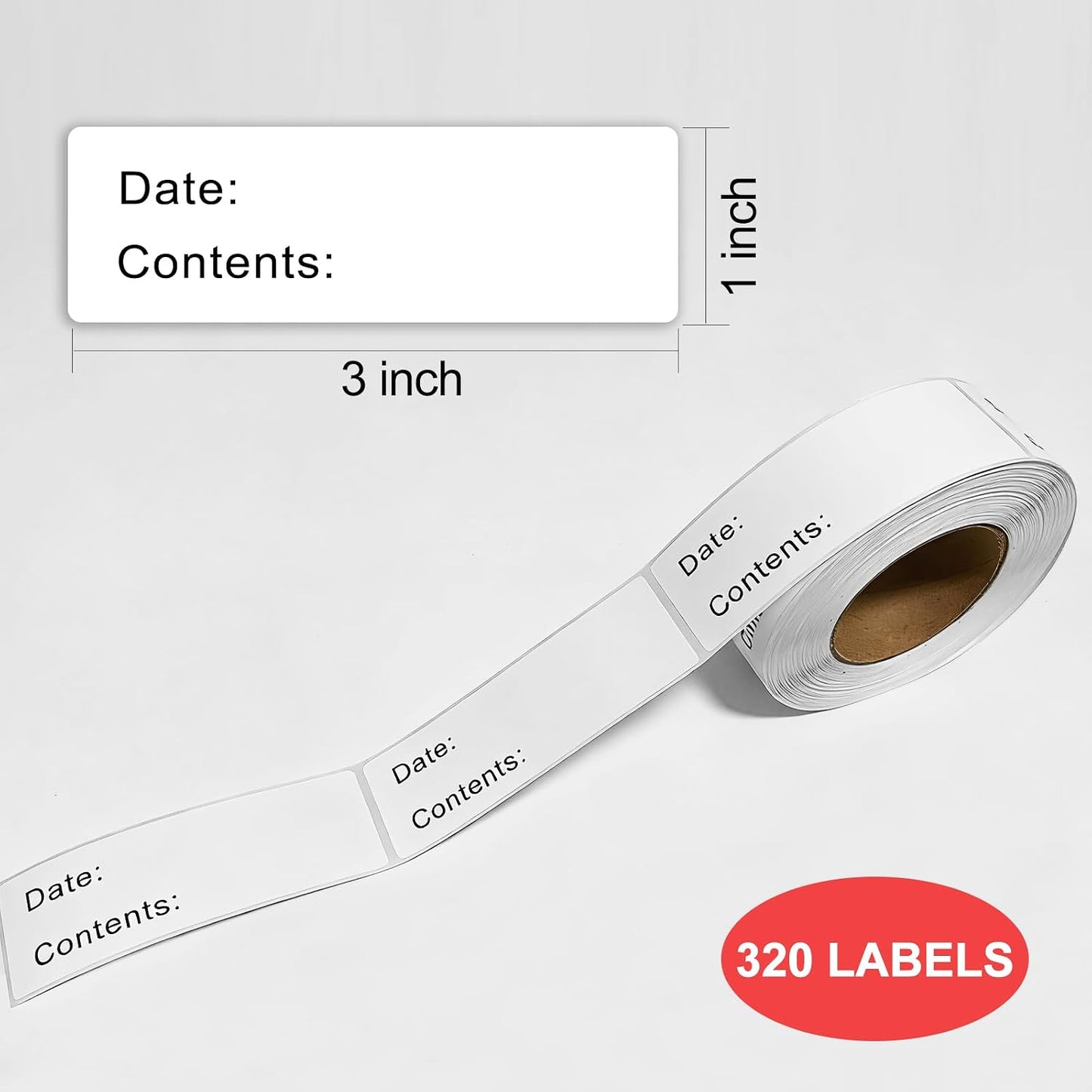 300pcs Removable Freezer Labels, 1 x 2 Inch Food Labels to Write on Food Storage Stickers Date Label, Waterproof Oil Resistant Canning Labels Jar Labels Freezer Paper Label, Clean Leaves No Residue