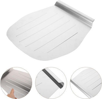 Pizza Peel Stainless Steel Metal Pizza Spatula Paddle, 11 Inch Cake Baking Tools - Cake Lifter Shovel & Tray for Baking Bread, Pie