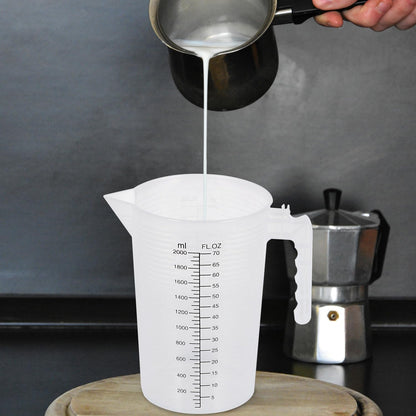 Large Measuring Pitcher for Kitchen, 70oz/2000ml