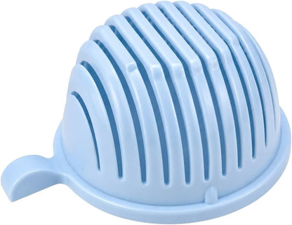 Salad Chopper Bowl with Slits, Fruit Vegetable Cutter, White