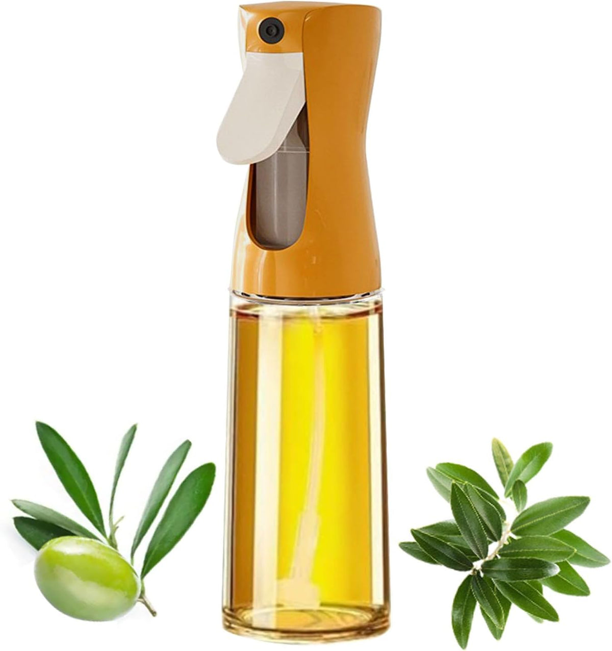 Oil Sprayer for Cooking -200ml Glass Olive Oil Sprayer, Cooking Sprayer, Kitchen Gadgets for Air Fryer, Canola Oil Spritzer, Widely Used for Salad Making, Baking, Frying, BBQ (Black)