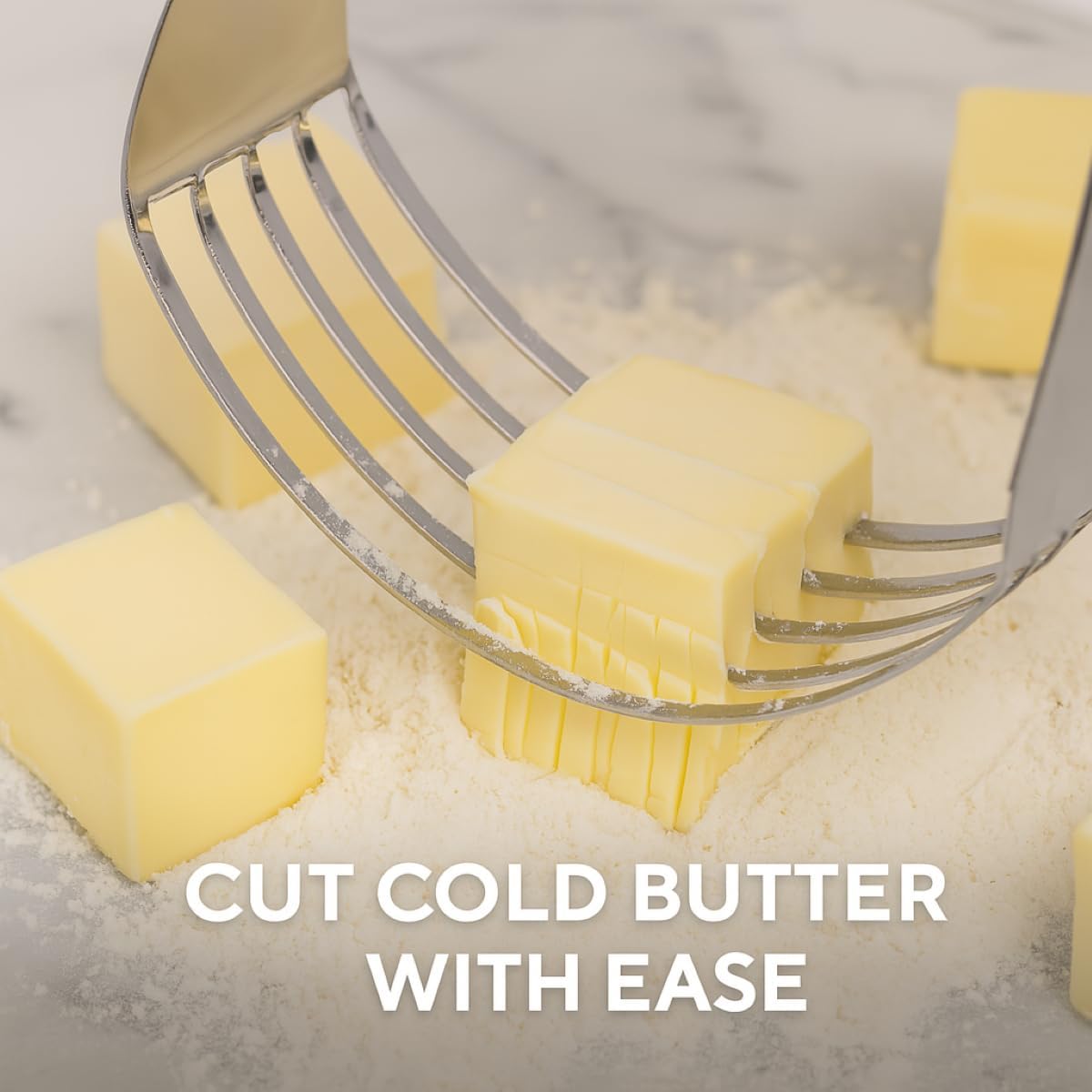 Mrs. Anderson’s Baking 6-Wire Pastry Cutter and Dough Blender, Stainless Steel with Wood Handle