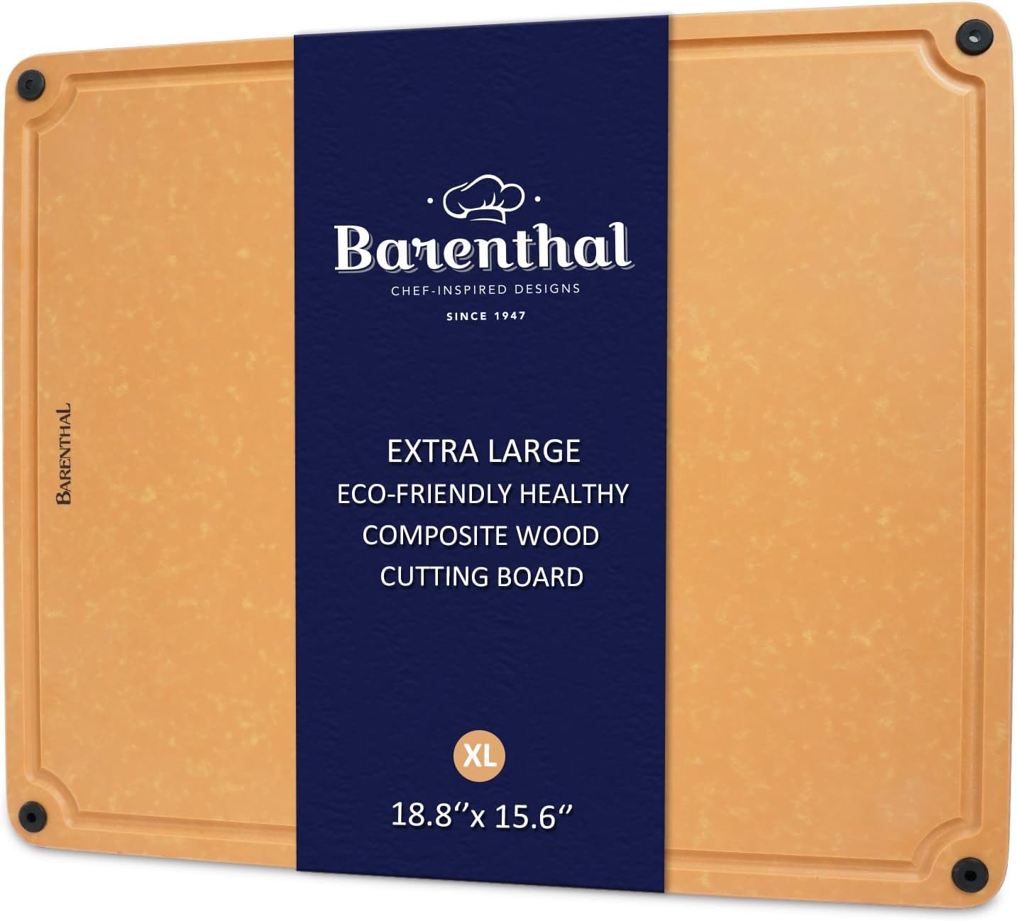 Cutting Boards for Kitchen Dishwasher Safe Eco-Friendly Composite Cutting Board Set of 2, Reversible Chopping Board with Handles & Juice Grooves, Small & Large Cutting Board for Countertop
