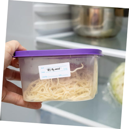 OSALADI 2pcs Removable Food Storage Labels Waterproof Date Stickers for Kitchen Containers Date Stickers for Freezer and Refrigerator