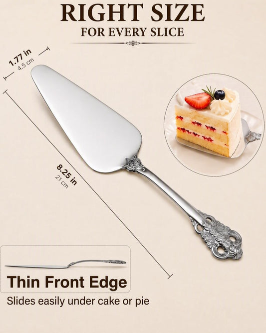 Kichvoe Stainless Steel Pie Server Spatula Cake Cutter 8.25×1.77in