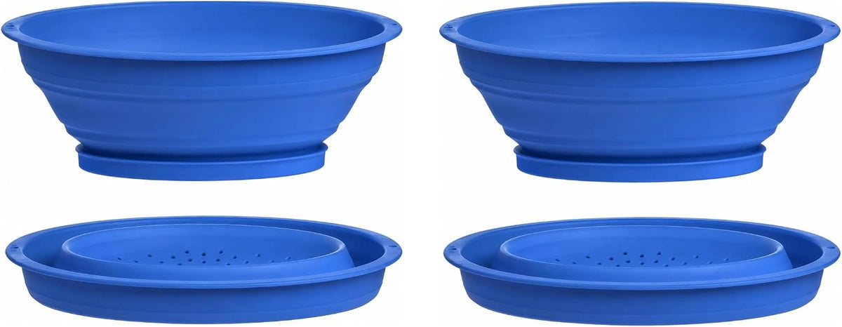 Progressive International 3.5 Cup Collapsible Mini Fruit Vegetable Colander Strainer Water Drainer (Green)