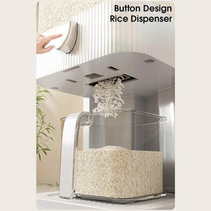 Rice Dispenser 22 Lbs,Sealed Rice Storage Container with Measuring Cup Moisture Proof,Large Cereal Dispenser Dry Food Storage Container Bins for Grains,Flour,Corn,Pet Food