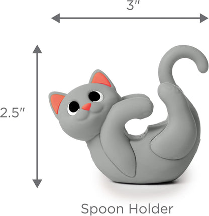 Itera Gray Silicone Cat Spoon Rest Kitchen Gadget