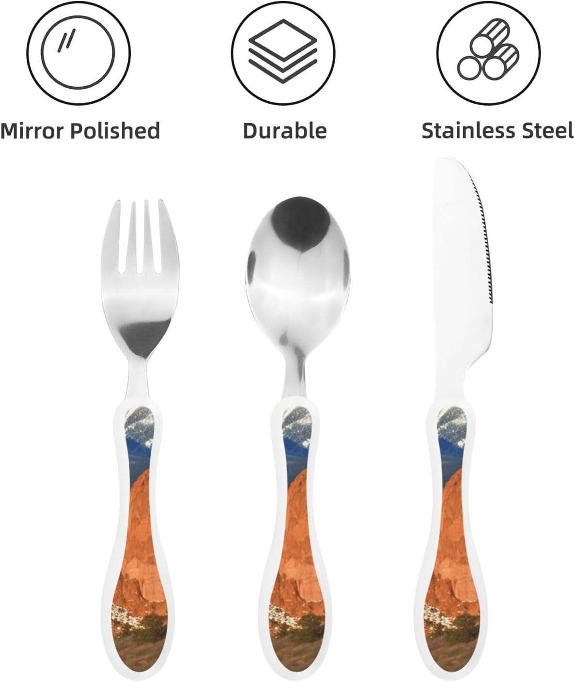 3-Piece Kids Silverware Set With Storage Case, Stainless Steel Reusable Children Safe Knife Spoon Fork Set Ocean Sea Animal Shark Children Flatware Set For Kids Lunch Box