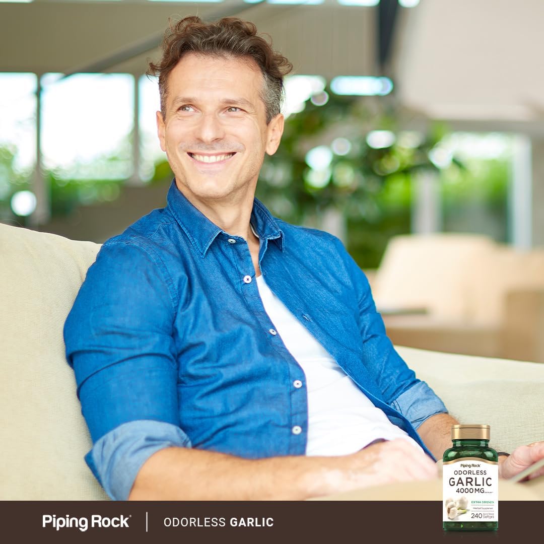 Piping Rock Odorless Garlic Softgels | 240 Count