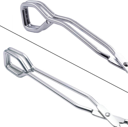 HINMAY Scissor Cooking Tongs 11-Inch Stainless Steel Wire Tongs Kitchen Scissor Tongs, Set of 2