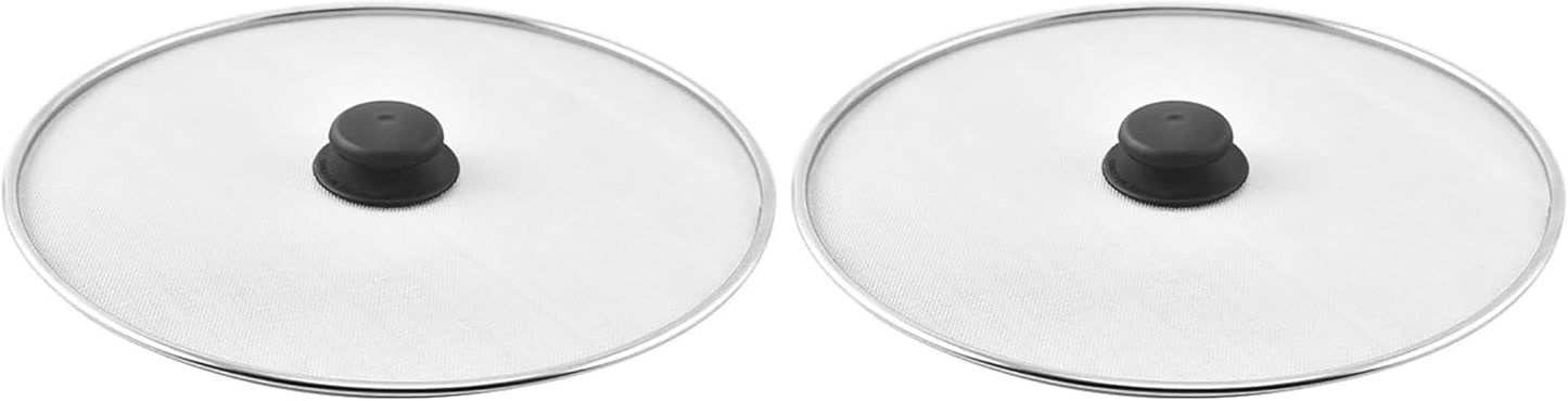 Fox Run Splater Shield, Stainless Steel Mesh Splatter Screen For Frying Pans, 13 Inches