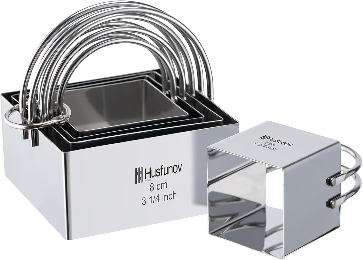 Husfunov Biscuit Cutter Set, Round Cookie Cutters with Handle