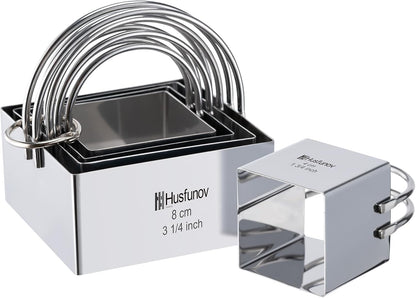 Husfunov Biscuit Cutter Set, Round Cookie Cutters with Handle